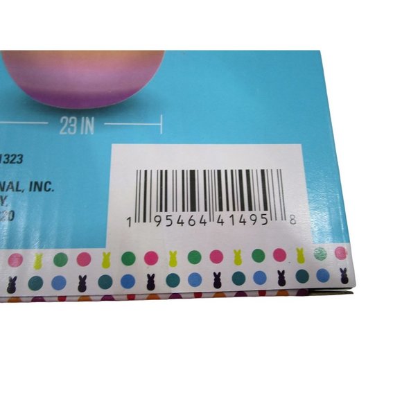 Rainbow Easter Bunny Inflatable Peep New 4ft Tall Multi Color Pastel Ombre - Picture 13 of 16